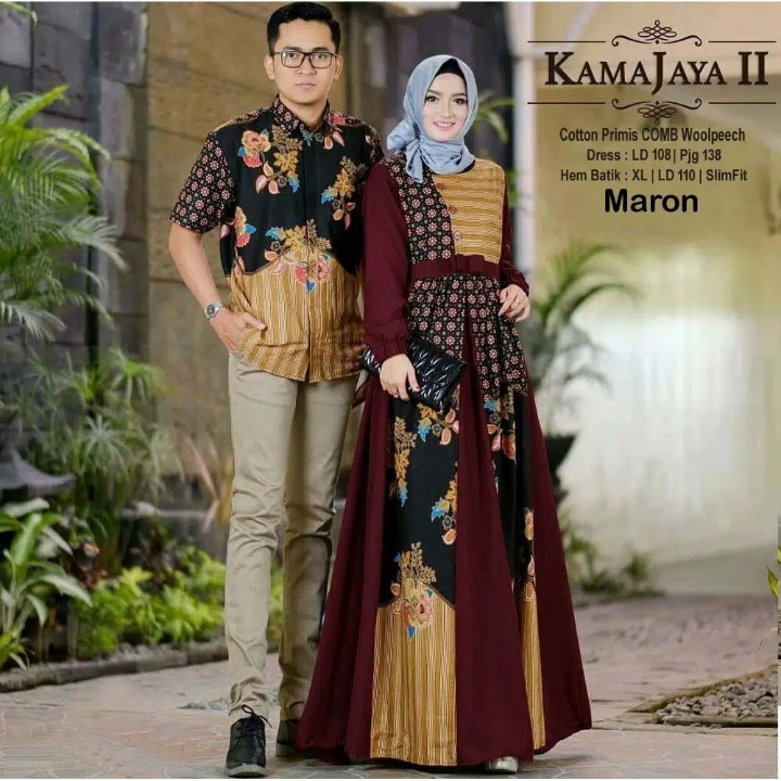 COUPLE MUSLIM - Fashion Muslim Kamaja II Maroon