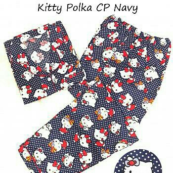 CP PIYAMA KITTY POLKA NAVY 
