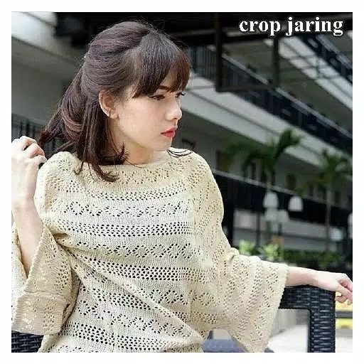 CROP JARING RAJUT Sweater