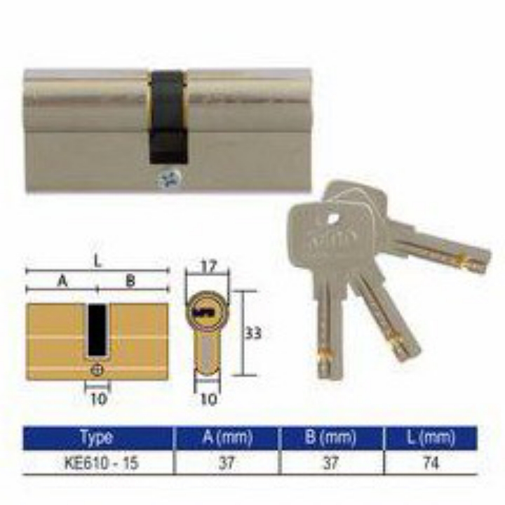 CYLINDER KE610-15 US14 BRASS