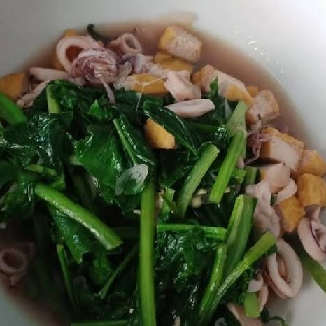 Cah Sawi Hijau Cumi
