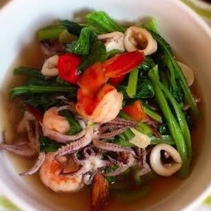 Cah Sawi Hijau Seafood