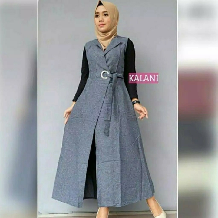 Calani Outer  Vest Hijab  Cardigan Muslimah