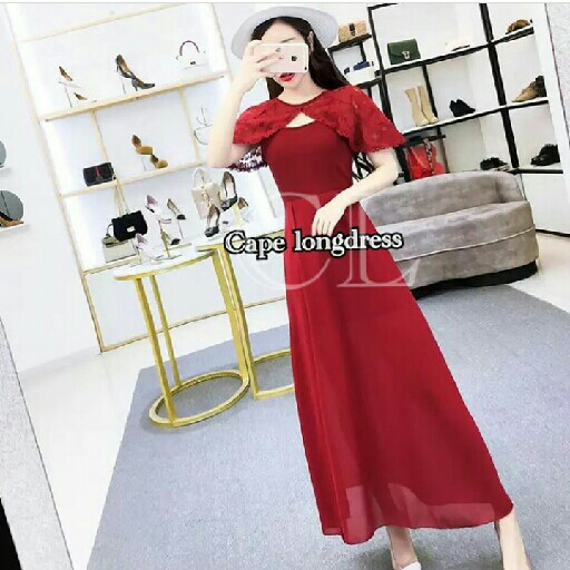 Cape Long Dress