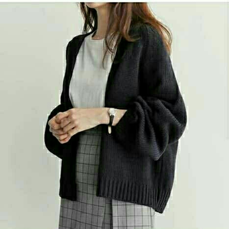 Cardi Amelia Rajut Black