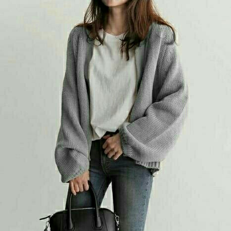 Cardi Amelia Rajut Grey