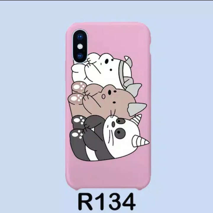 Case Handphone Three Bear Pink