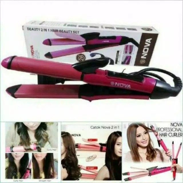 Catok Nova 2 in 1 NHC 2009 Hair Beauty Set