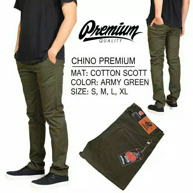 Celana Chino panjang pria 28 sd 34 original 3
