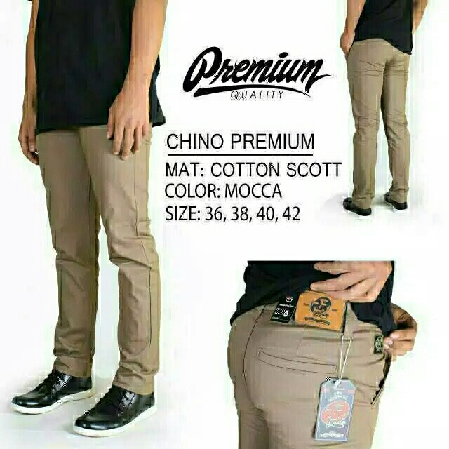 Celana Chino panjang pria 28 sd 34 original 5