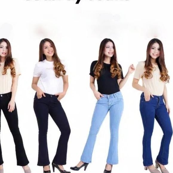 Celana Jeans Cutbray Polos Jumbo Bigsize 2