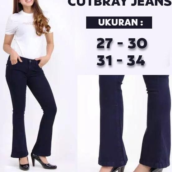 Celana Jeans Cutbray Polos Jumbo Bigsize 3