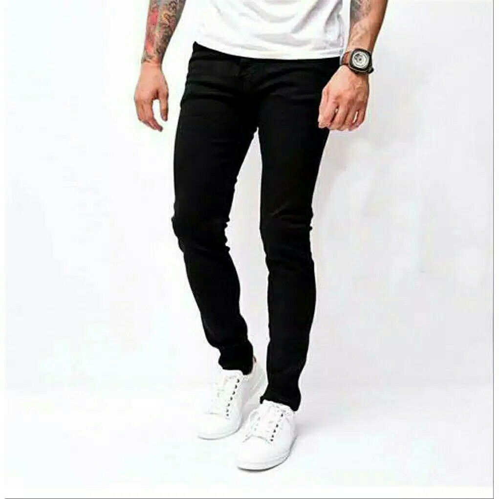 Celana Jeans Pria Pensil strecth slimfit Cheap Monday - Hitam