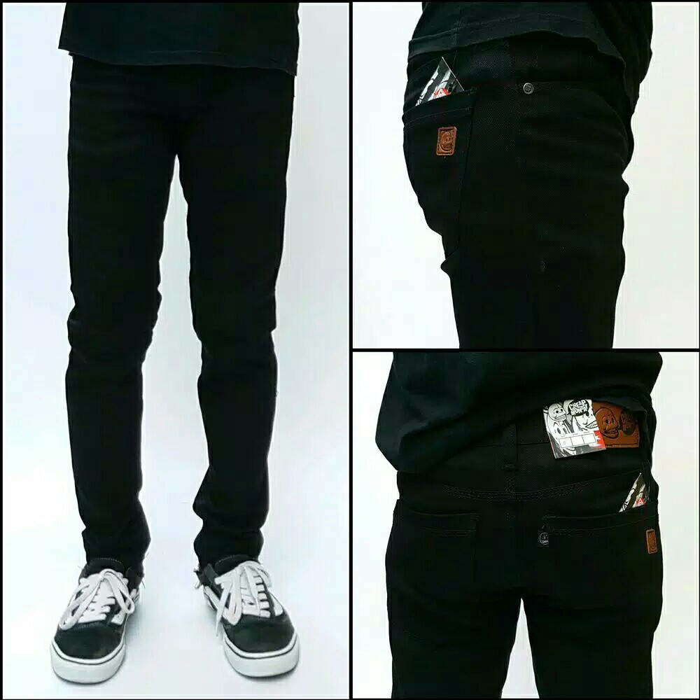 Celana Jeans Pria Pensil strecth slimfit Cheap Monday - Hitam 3