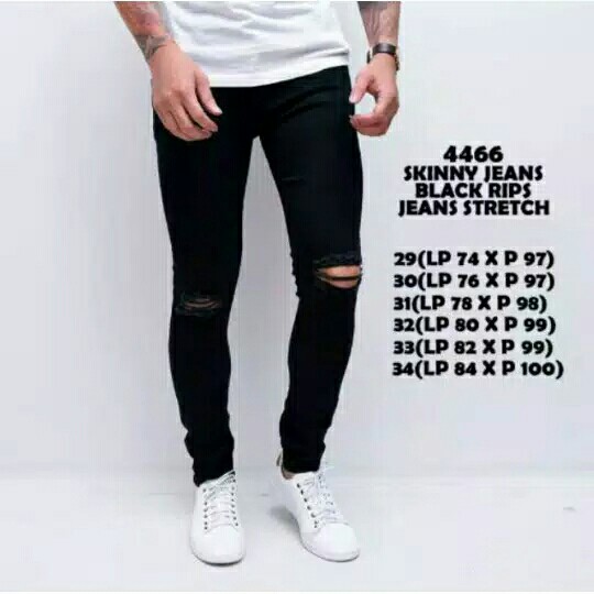 Celana Jeans Ripped Celana Jeans Sobek  Celana Jeans  Slim fit  Cel 2