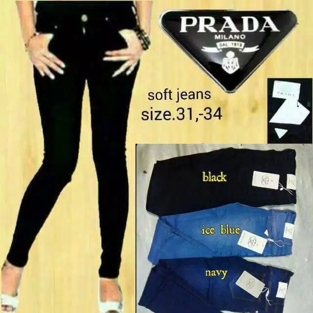 Celana Jeans Wanita Prada Strech Melar Uk 27-34