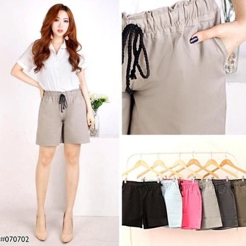 Celana Twill Pendek Pinggang Karet