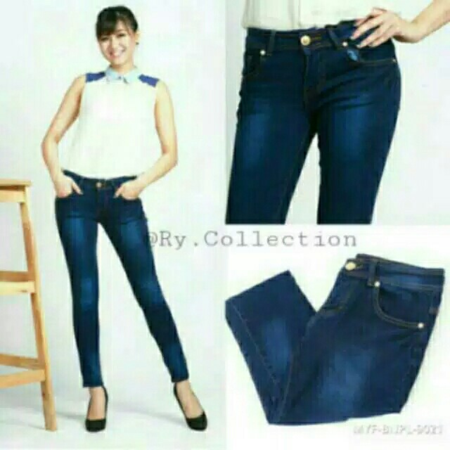 Celana jeans wanita celana panjang wanita skinny street 3