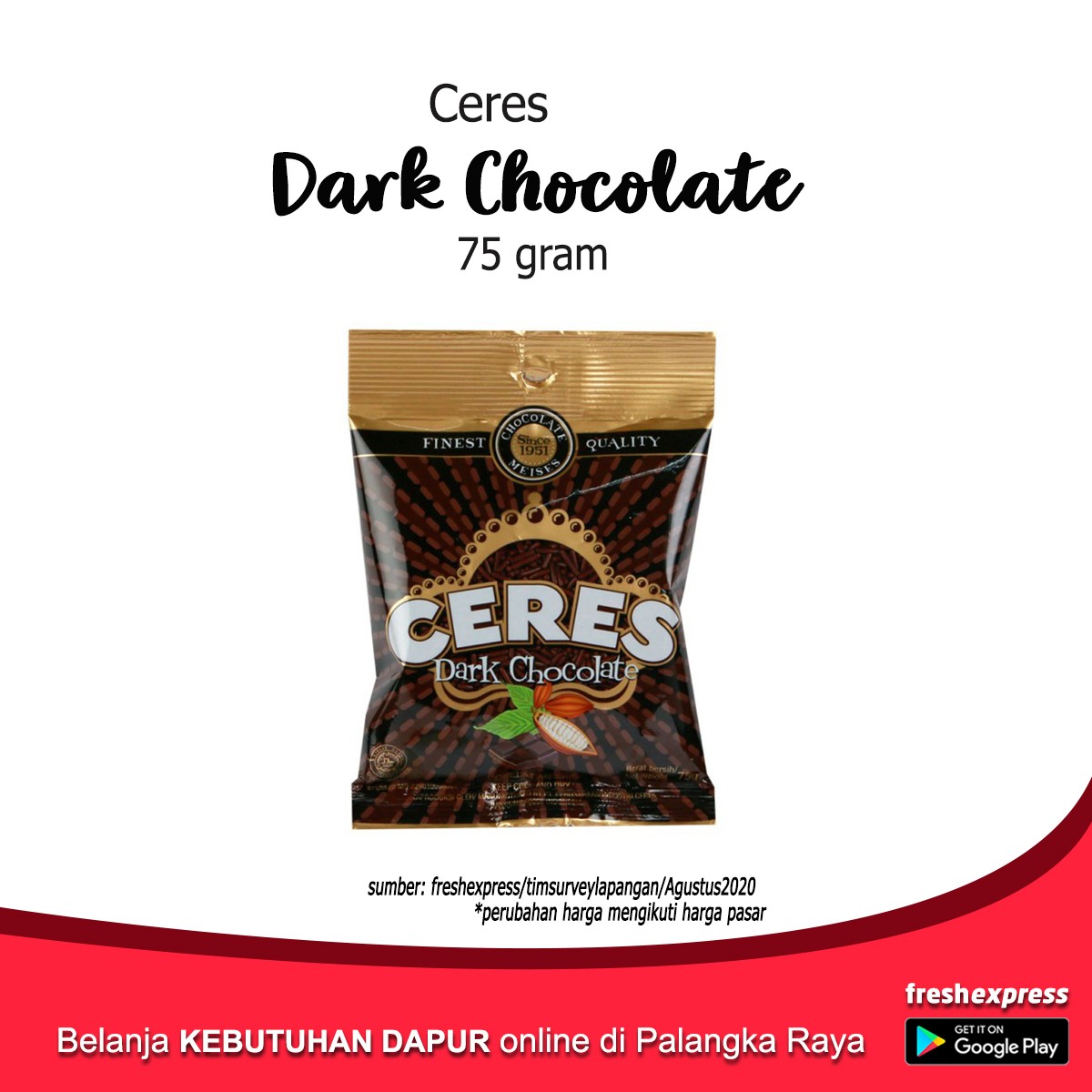 Ceres Dark Chocolate 75 Gram