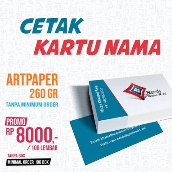 Cetak Kartu Nama BC 1 TIK Sisi 3