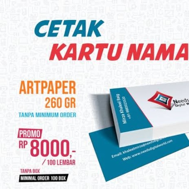 Cetak Kartu Nama BC Tik Laminating 1 Sisi 2