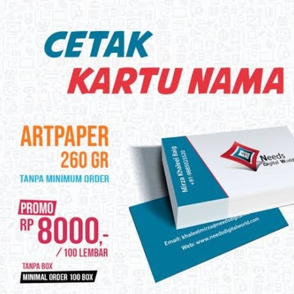 Cetak Kartu Nama Bw Doff 2 Sisi