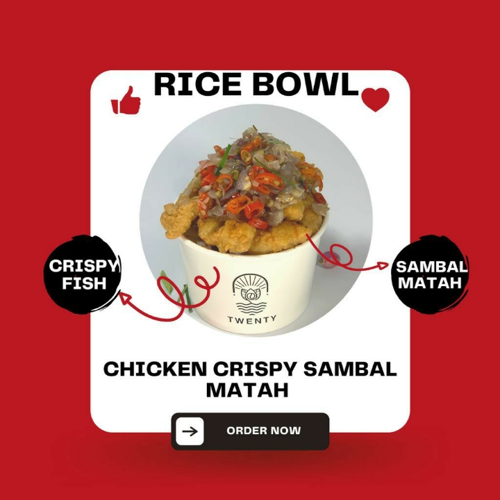 Rice Bowl Chicken Crispy Sambal Matah