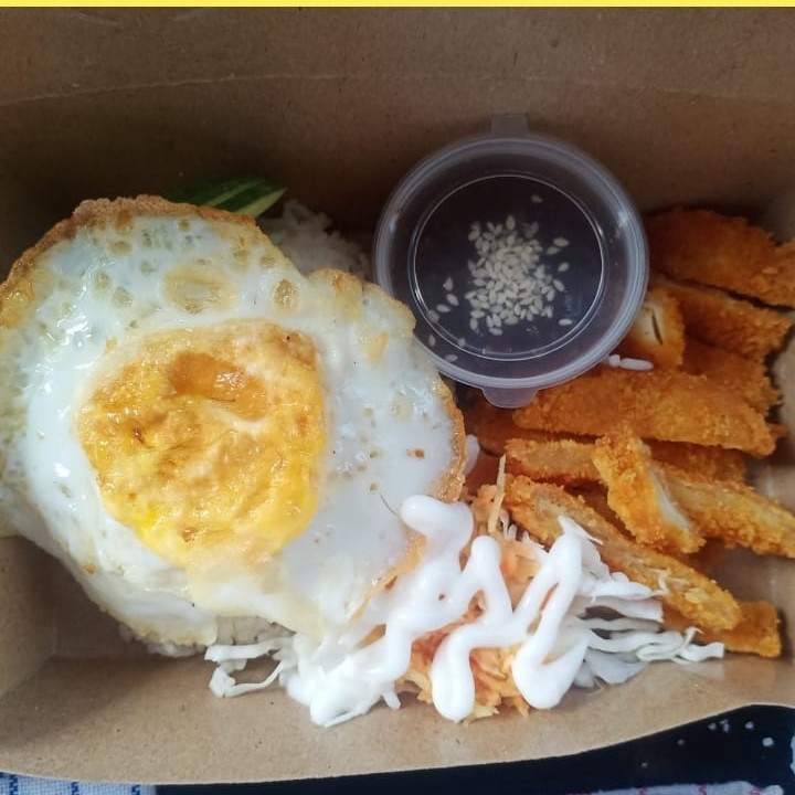 Chicken Katsu Black paper Egg