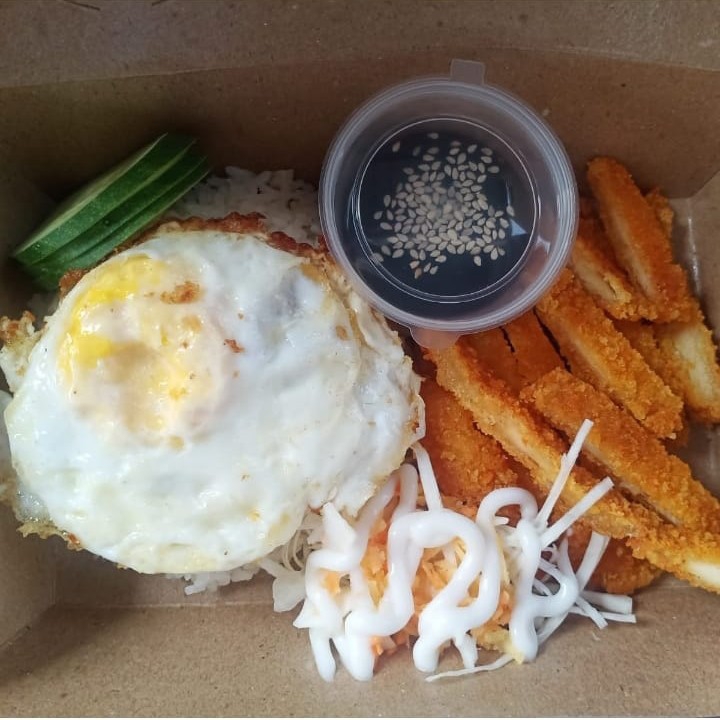 Chicken Katsu Teriyaki Egg