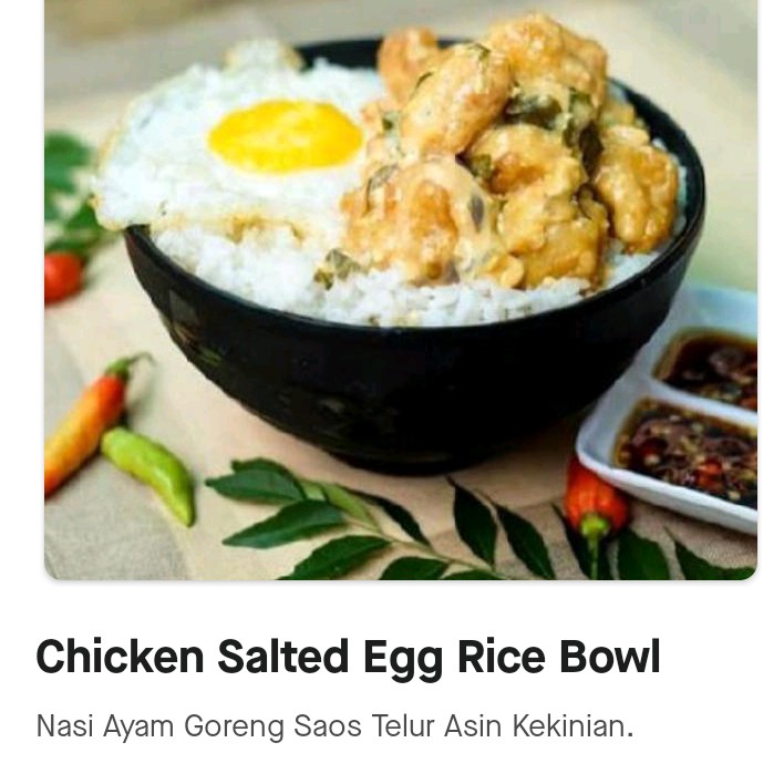 Chicken Salted Egg Rice Bowl