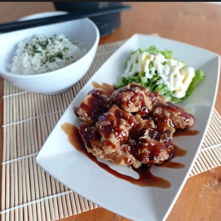 Chiken Karaage Dan Rice
