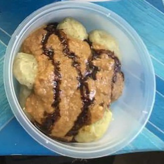 Cilok Ayam Saos Kacang Free Ice Tea