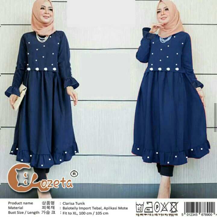 Clarisa Tunik Mutiara Navy