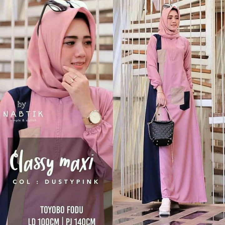 Classy Maxi  Gamis Remaja  Baju Muslim Wanita