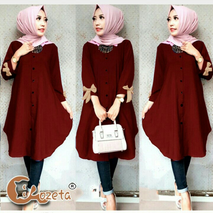 Cleo Tunik Maroon