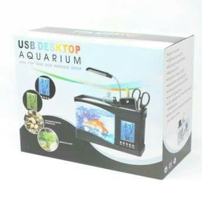USB Dekstop Aquarium Mini With Running Water Digital Display - LS0404 5