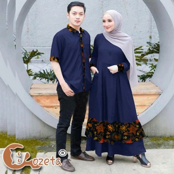 Couple Milanda Kombi Batik Navy