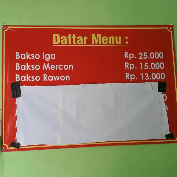 DAFTAR HARGA BAKSO IGA