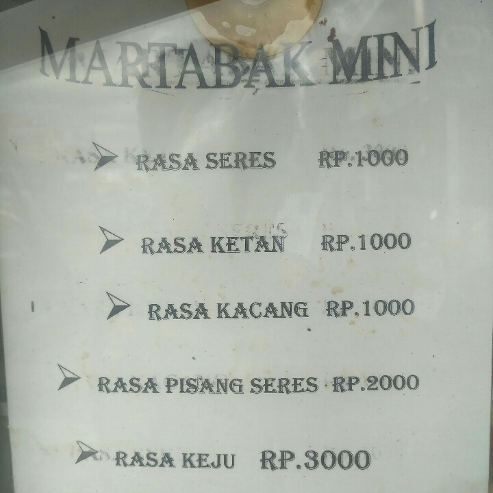 DAFTAR HARGA MARTABAK MINI