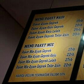 DAFTAR MENU GEPREK BENSU