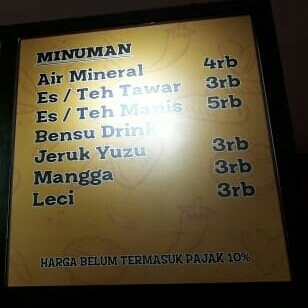 DAFTAR MENU GEPREK BENSU