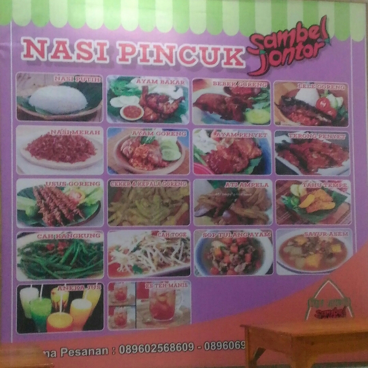 DAFTAR MENU NASI PINCUK KEONG