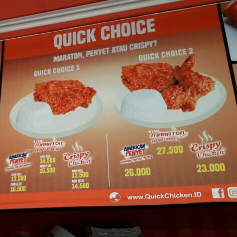 DAFTAR MENU QUICK CHIKEN