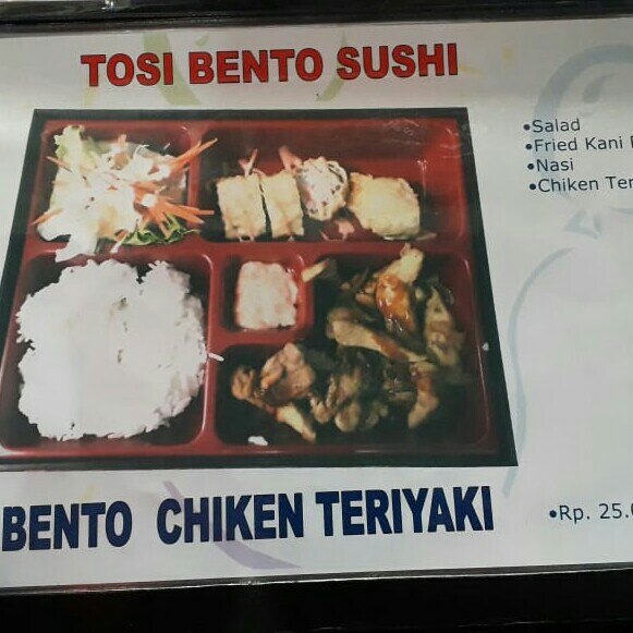 DAFTAR MENU TOSHI BENTO