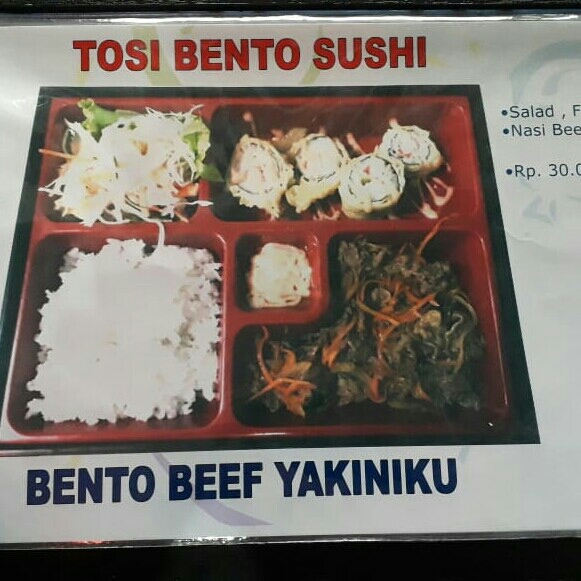 DAFTAR MENU TOSHI BENTO