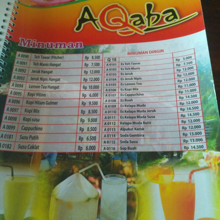 DAFTAR MINUMAN AQABA