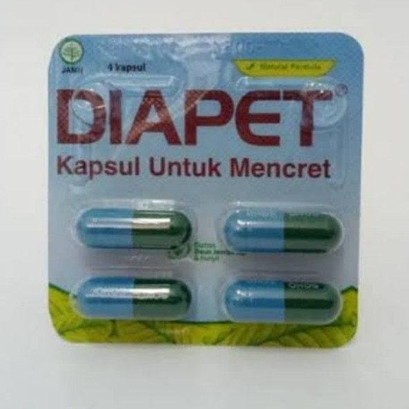DIAPET OBAT DIARE DEWASA  STRIP 4 KAPSUL
