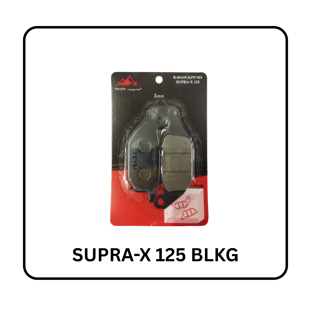 DISC PAD BELAKANG SUPRA-X 125 / SATRIA FU 150 TEBAL 3MM