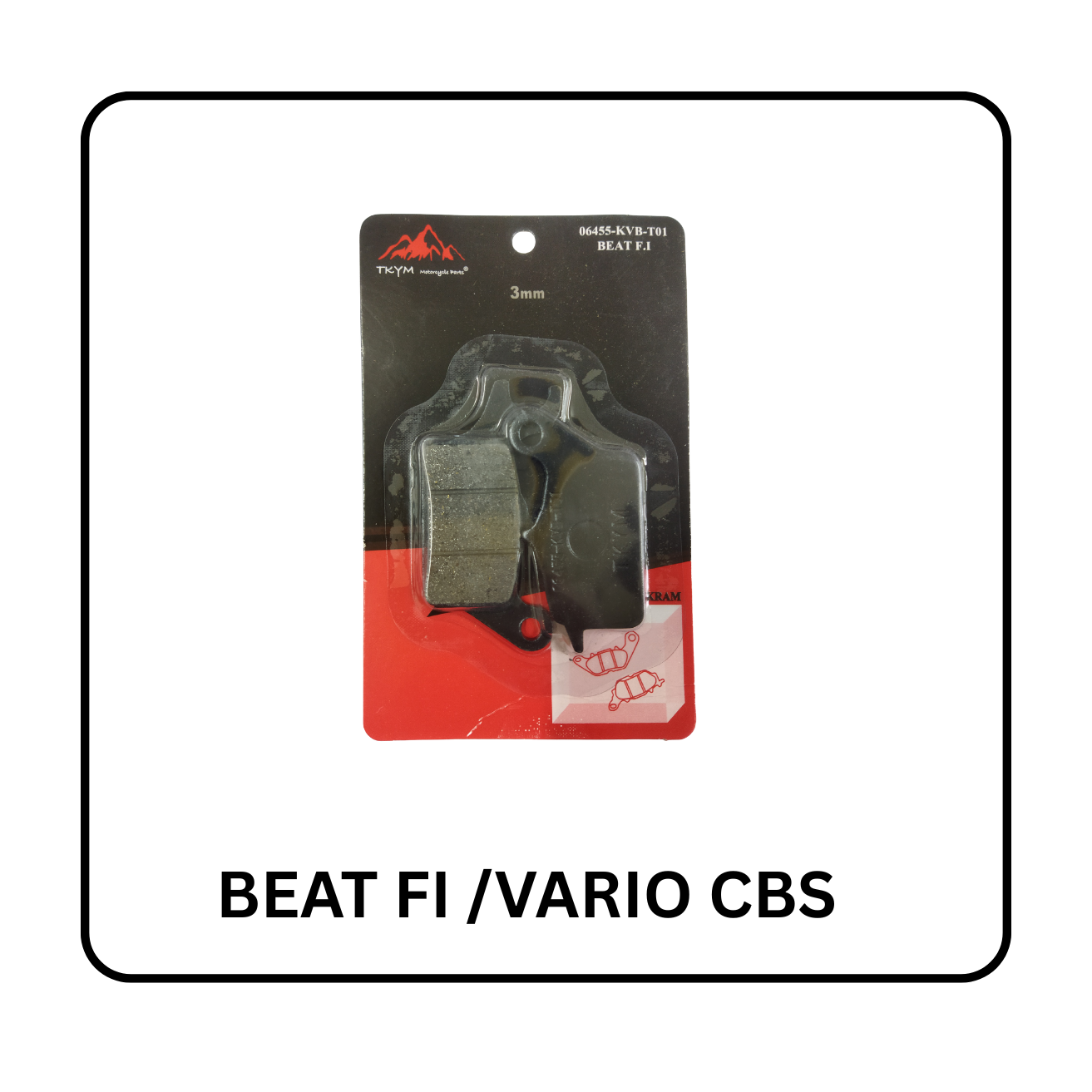 DISC PAD DEPAN BEAT FI / VARIO CBS TEBAL 3MM