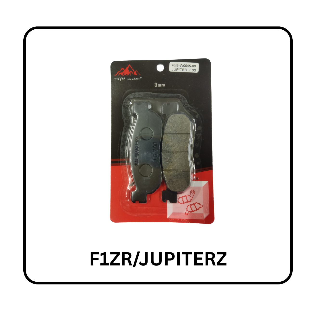 DISC PAD DEPAN F1ZR / JUPITER Z TEBAL 3MM